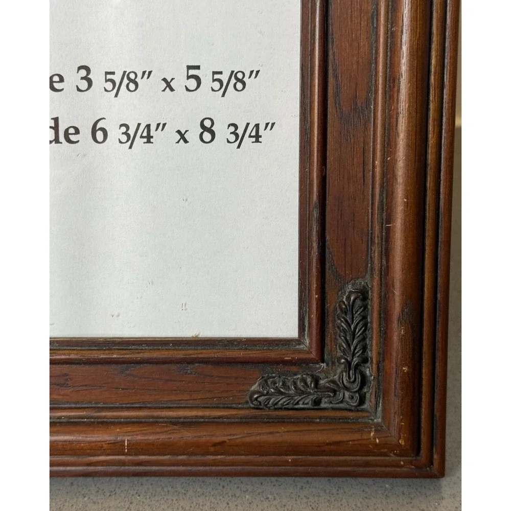 Lot of 3 Vintage Wood Wood-like Picture Frame Med-Dark Tone 8x10, 7x9 & 5x7 GUC
